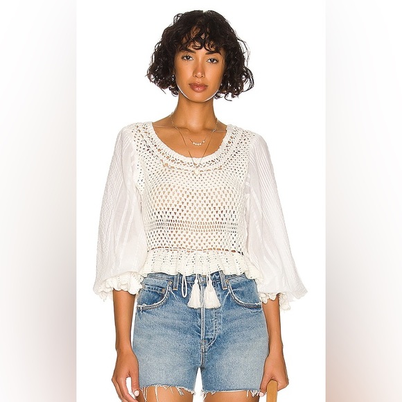NWT Free People Megan Crochet Top - Picture 1 of 13